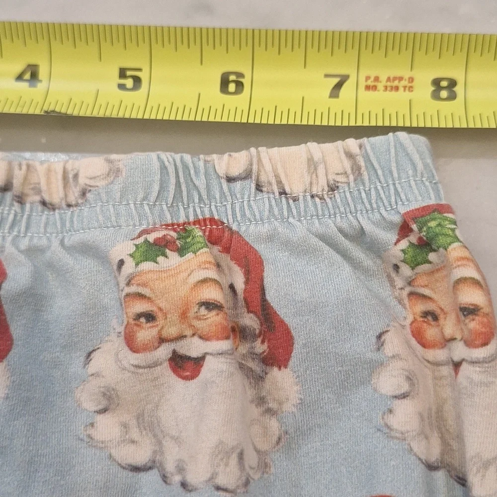 Cecil And Lou Vintage Style Santa Print Pajama Set Red Accents 2 Pc Sz 5 Holiday